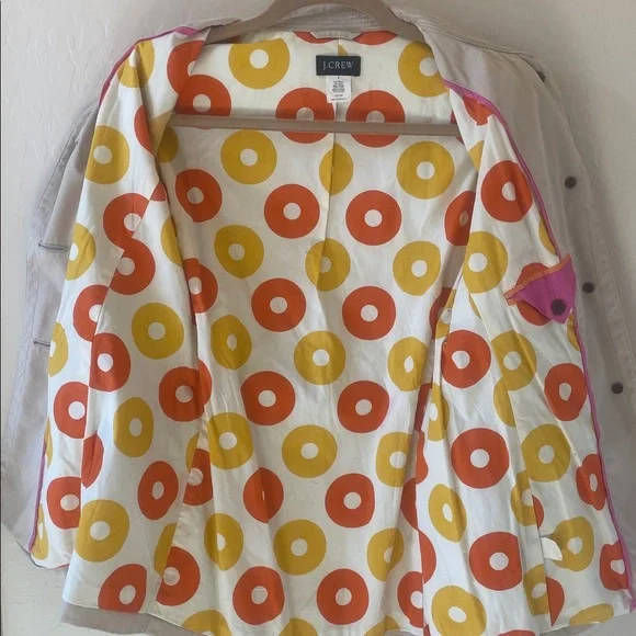 J. Crew Size 2 Light Tan Belted Trench Coat - Picture 3 of 8